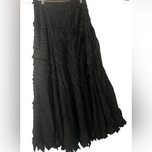 DKNY Pure - Romantic Black Silk Skirt